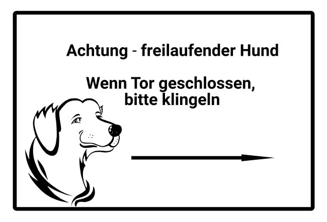 WarnschildWarnung - Zutritt verboten Achtung freilaufender Hund Bild