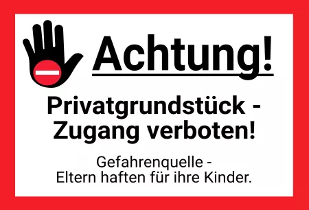 WarnschildWarnung - Zutritt verboten Achtung! Gefahrenquelle Bild