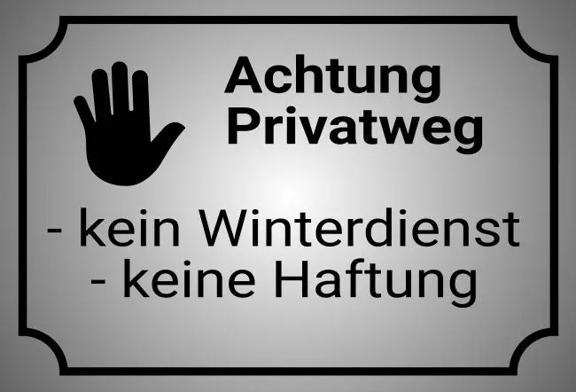 WarnschildWarnung - Zutritt verboten Achtung Privatweg Bild