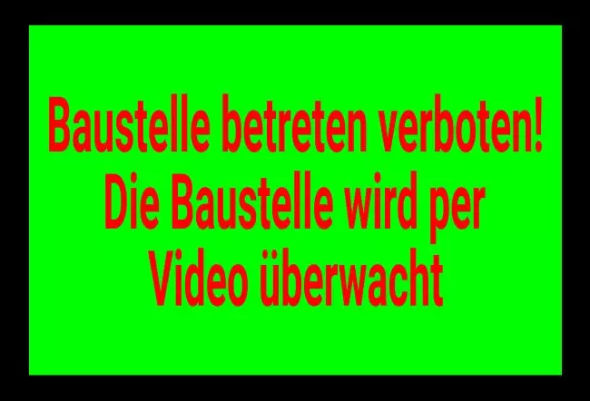 WarnschildWarnung - Zutritt verboten Baustelle betreten verboten! Bild