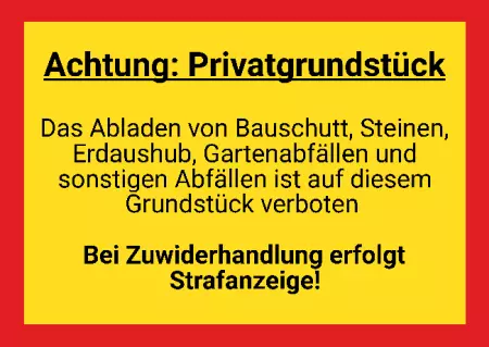 WarnschildWarnung - Zutritt verboten Bei Zuwiderhandlung erfolgt Strafanzeige! Bild