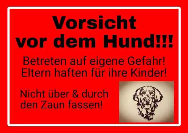 WarnschildWarnung - Zutritt verboten Betreten auf eigene Gefahr Bild