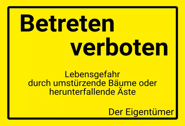 WarnschildWarnung - Zutritt verboten Betreten verboten Bild