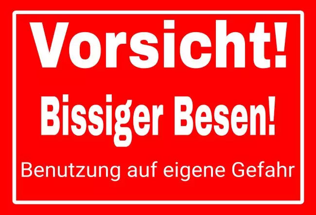 WarnschildWarnung - Zutritt verboten Bissiger Hund Bild