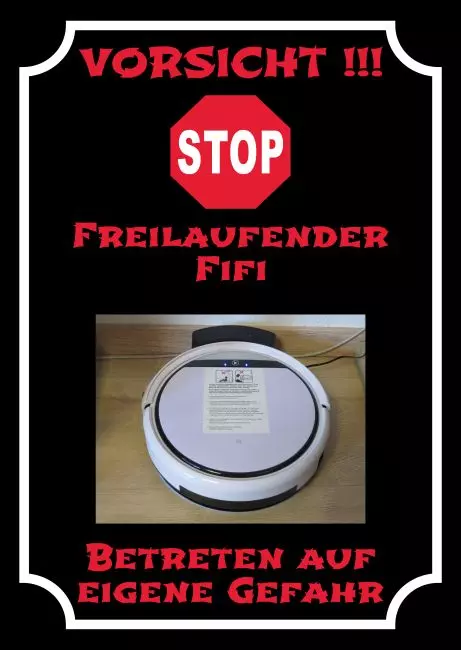WarnschildWarnung - Zutritt verboten Freilaufender Fifi Bild