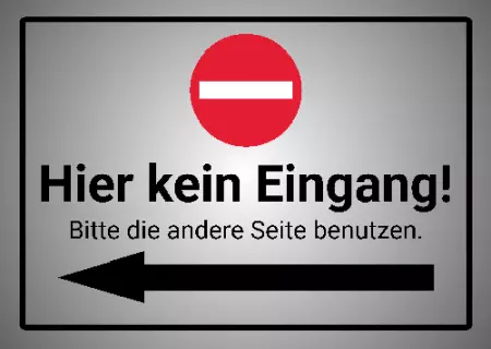 WarnschildWarnung - Zutritt verboten Hier kein Eingang! Bild