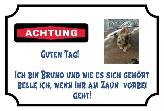WarnschildWarnung - Zutritt verboten Hundeschild Bello Bild