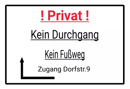 WarnschildWarnung - Zutritt verboten Kein Durchgang, kein Fußweg Bild