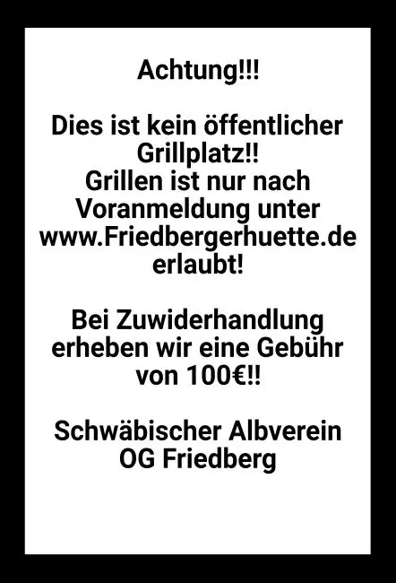 WarnschildWarnung - Zutritt verboten Kein Grillplatz Bild
