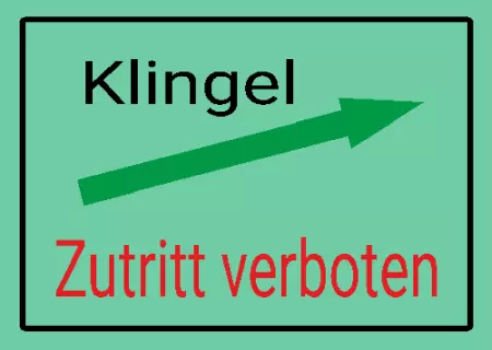 WarnschildWarnung - Zutritt verboten Klingen - Zutritt verboten Bild