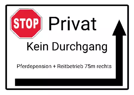 WarnschildWarnung - Zutritt verboten Privat - Kein Druchgang Bild