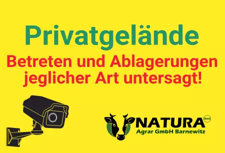 WarnschildWarnung - Zutritt verboten Privatgelände Bild