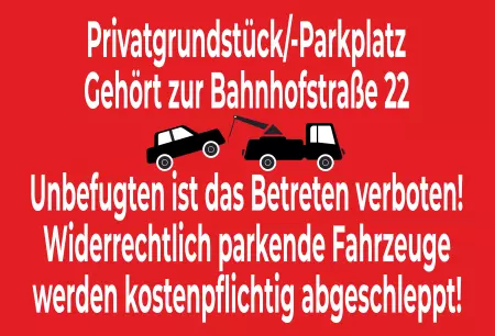 WarnschildWarnung - Zutritt verboten Privatgrundstück Bild