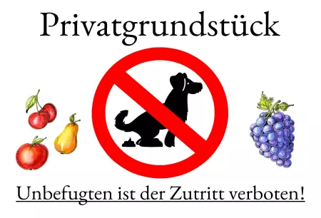 WarnschildWarnung - Zutritt verboten Privatgrundstück Bild