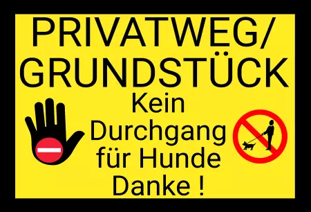 WarnschildWarnung - Zutritt verboten PRIVATWEG Bild