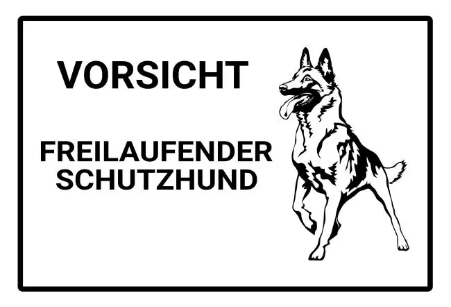 WarnschildWarnung - Zutritt verboten Vorsicht Hund Bild