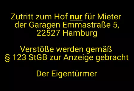 WarnschildWarnung - Zutritt verboten Zutritt nur für Mieter Bild